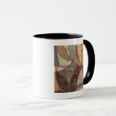 Mug Peinture Abstraite de feuilles florales par Norman (Devant droit)