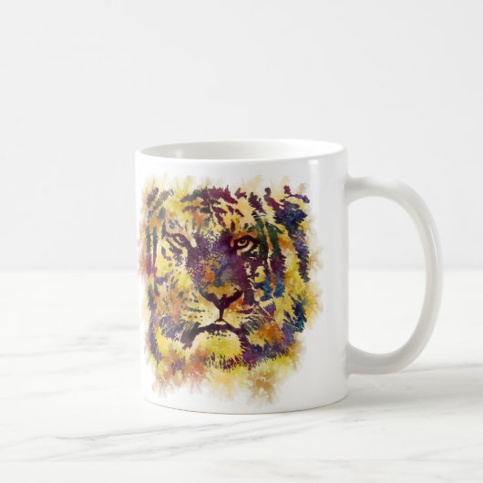 Mug Peinture Abstraite de Lion (Droite)
