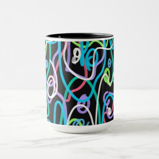 Mug Peinture Abstraite de néon (Centre)