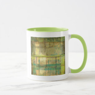 Mug Peinture Abstraite dorée turquoise et verte