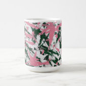 Mug Peinture Abstraite en rose et vert (Centre)