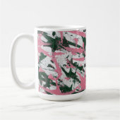 Mug Peinture Abstraite en rose et vert (Gauche)
