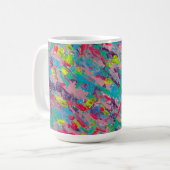 Mug Peinture Abstraite esthétique arc-en-ciel (Devant gauche)