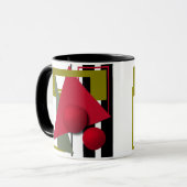 Mug Peinture Abstraite, formes géométriques (Devant gauche)