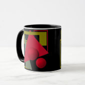 Mug Peinture abstraite, formes géométriques (Devant gauche)