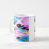 Mug Peinture Abstraite géométrique à trois dimensions (Devant gauche)