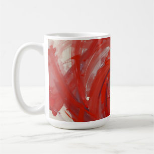 Mug Peinture Abstraite Spirale Rouge Cramoisi