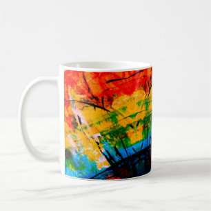 Mug Peinture Abstraite sur mur en béton. illustration.