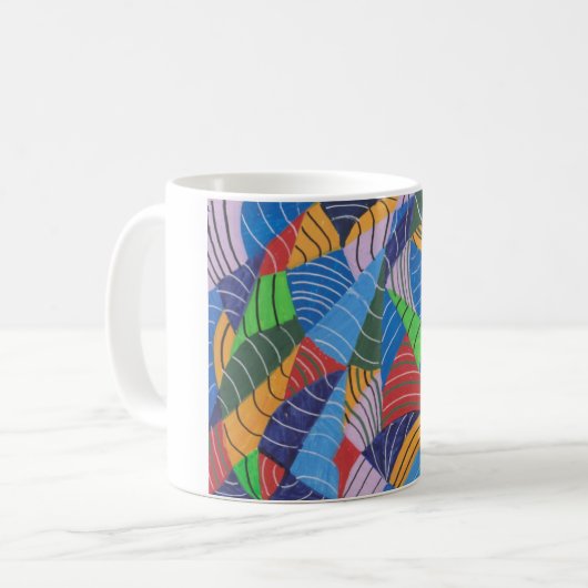 Mug Peinture abstraite traditionnelle  (Devant gauche)