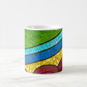 Mug Peinture abstraite verte et rouge (Centre)