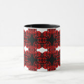 Mug Peinture Acrylique Abstraite Éternelle Rouge Fluid (Centre)