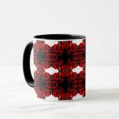 Mug Peinture Acrylique Abstraite Éternelle Rouge Fluid (Devant gauche)