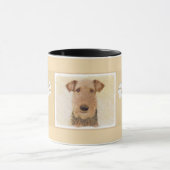 Mug Peinture Airedale Terrier - Cute Original Art (Centre)