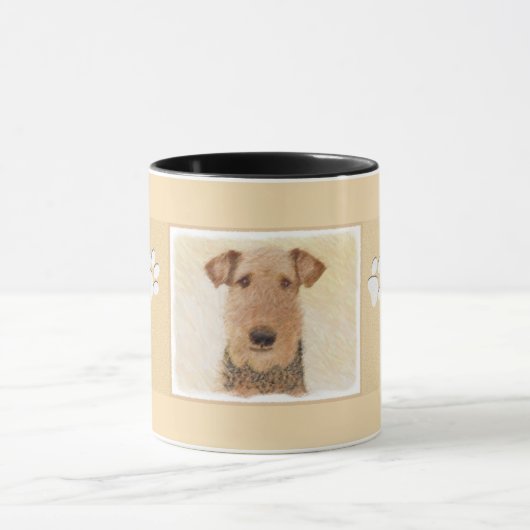 Mug Peinture Airedale Terrier - Cute Original Art (Centre)