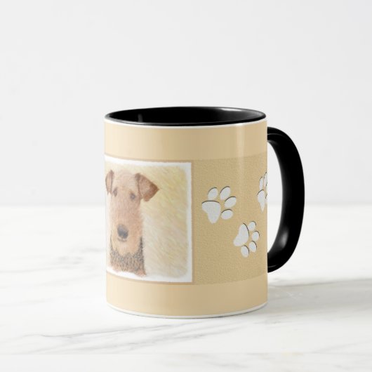 Mug Peinture Airedale Terrier - Cute Original Art (Devant droit)