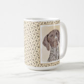 Mug Peinture allemande d'indicateur aux cheveux courts (Devant droit)