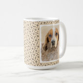 Mug Peinture américaine anglaise sur pilon - Chien Art (Devant droit)