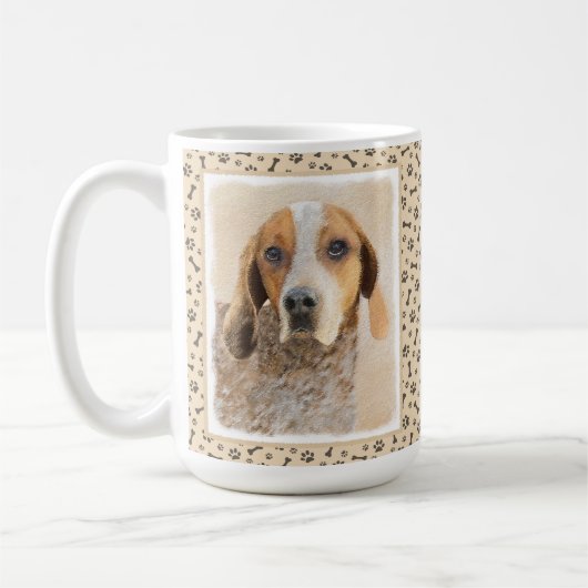 Mug Peinture américaine anglaise sur pilon - Chien Art (Gauche)