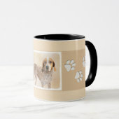 Mug Peinture américaine anglaise sur pilon - Chien Art (Devant droit)