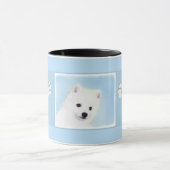 Mug Peinture américaine de chien Eskimo - Art original (Centre)