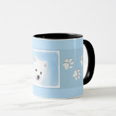 Mug Peinture américaine de chien Eskimo - Art original (Devant droit)