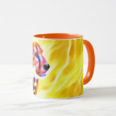 Mug Peinture animale puissante de Cheetah. Commandez d (Devant droit)