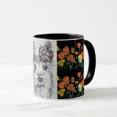 Mug Peinture Aquarelle Alpacca Lama Mignon BlackWa (Devant droit)