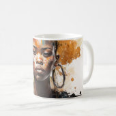 Mug Peinture aquarelle, Belles femmes de la tribu afri (Devant droit)