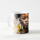 Mug Peinture aquarelle, Belles femmes de la tribu afri (Devant gauche)