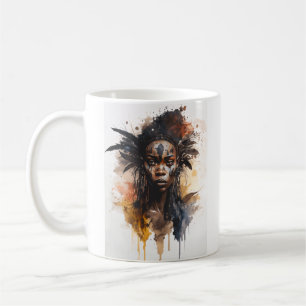 Mug Peinture aquarelle, Belles femmes de la tribu afri