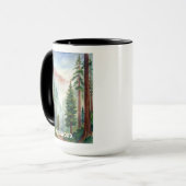Mug Peinture aquarelle du parc national Redwood (Devant gauche)