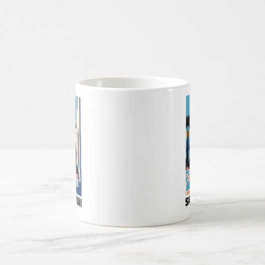 Mug Peinture architecturale de Santorin Grèce (Centre)