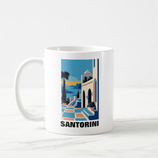 Mug Peinture architecturale de Santorin Grèce (Gauche)