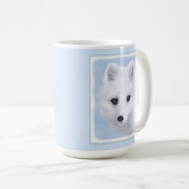 Mug Peinture Arctic Fox - Art original de la faune (Devant droit)