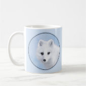 Mug Peinture Arctic Fox - Art original de la faune (Gauche)