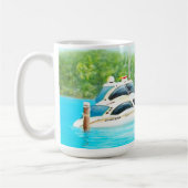 Mug Peinture australienne Bateaux de yacht amarrés (Gauche)
