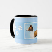Mug Peinture Basenji - Belle Art Original (Devant gauche)