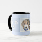 Mug Peinture beagle - Cute Original Chien Art (Devant gauche)