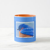 Mug Peinture Bluebird - Art original pour oiseaux (Centre)