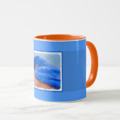 Mug Peinture Bluebird - Art original pour oiseaux (Devant droit)
