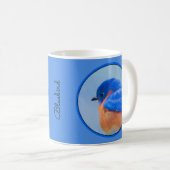 Mug Peinture Bluebird - Art original pour oiseaux (Devant droit)