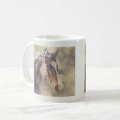 Mug Peinture Brown personnalisée à cheval (Devant gauche)