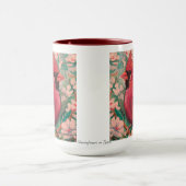 Mug Peinture cardinale moderne blanche et rouge (Centre)