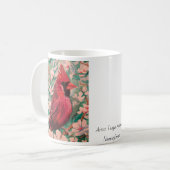 Mug Peinture cardinale moderne rouge et blanc (Devant gauche)