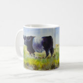 Mug Peinture ceinturée de vache à Galloway (Devant gauche)