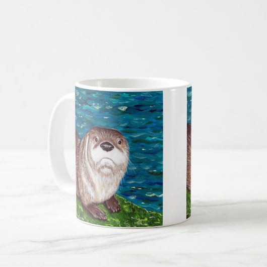 Mug Peinture Cheeky River Otter (Devant gauche)