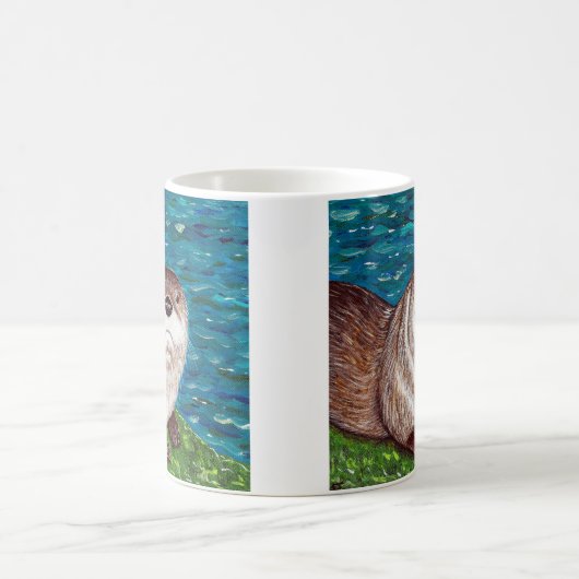 Mug Peinture Cheeky River Otter (Centre)