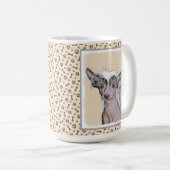 Mug Peinture Chinoise sans cheveux peint art original  (Devant droit)