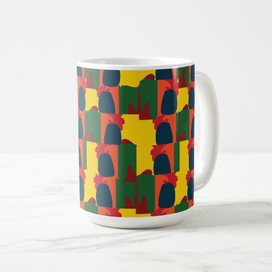 Mug Peinture colorée Abstraite (Devant droit)