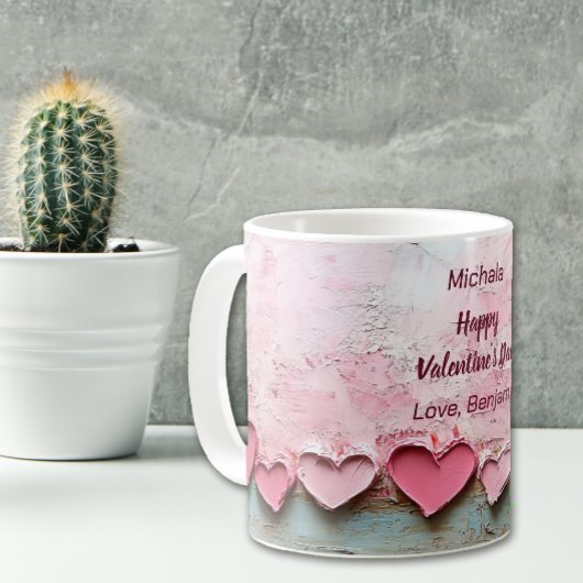 Mug Peinture congelée Coeurs Saint-Valentin